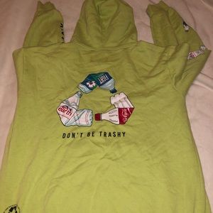 Urban future – urban planet bright green hoodie